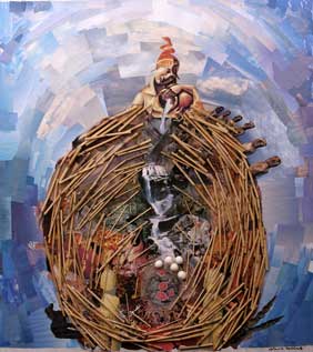 laura hollick bodymapping collage nest